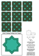 A4 Single Sheet of Small Teabag Squares with Card Topper; Design 03