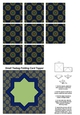 A4 Single Sheet of Small Teabag Squares with Card Topper; Design 04