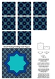 A4 Single Sheet of Small Teabag Squares with Card Topper; Design 06