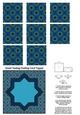 A4 Single Sheet of Small Teabag Squares with Card Topper; Design 08