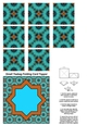 A4 Single Sheet of Small Teabag Squares with Card Topper; Design 12