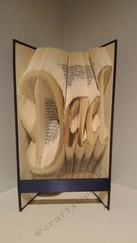 Dad black chancery font book folding pattern