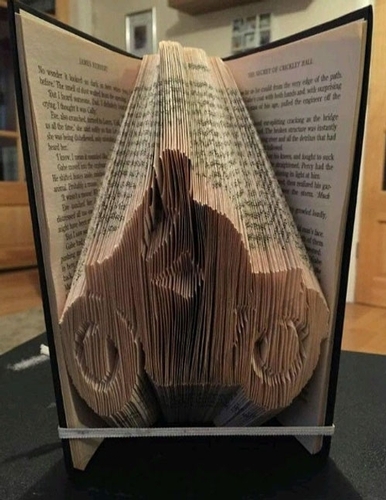 Motorbike book folding pattern