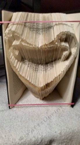 Swan heads into a Heart Book Folding Pattern