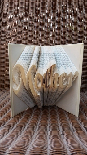 Mother black chancery font book folding pattern