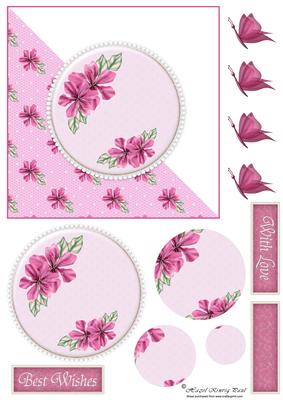 Lily Cameo Pyramid Card