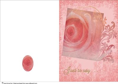 Shabby Chic Rose Quick Make Card #1