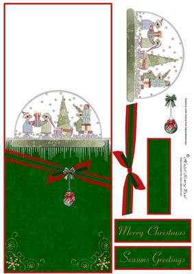 Over the Edge Snow-globe Christmas Card