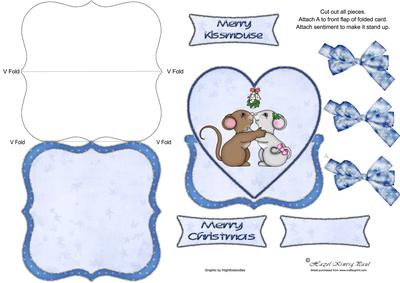 Merry Kissmouse Bracket Easel Card