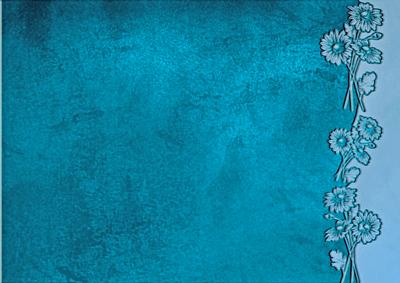 Velvet Flower Border Background (rich Teal)
