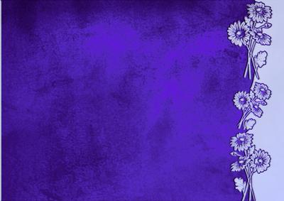 Velvet Flower Border Background (royal Blue)