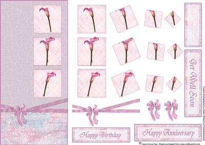 Twisted Floral Pyramage Card Front