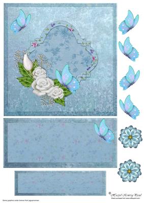 Butterflies & Roses Easel Card