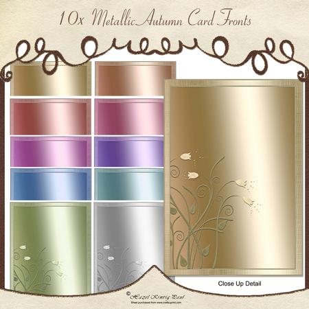 Metallic Autumn Card Fronts