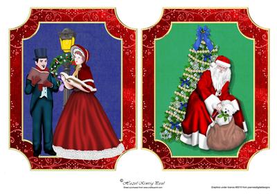 2x Shaped Traditional Christmas Toppers