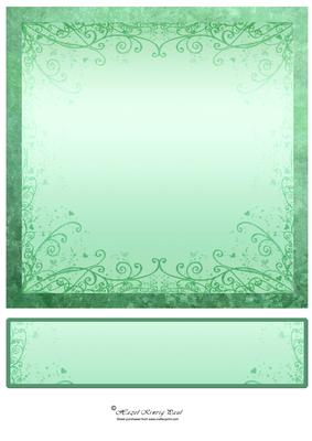Nature 8in Card Front & Text Plate (green)