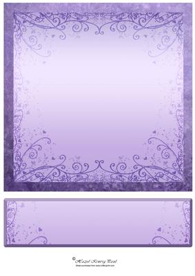 Nature 8in Card Front & Text Plate (purple)