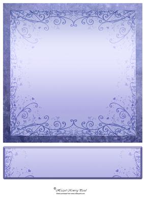 Nature 8in Card Front & Text Plate (blue)