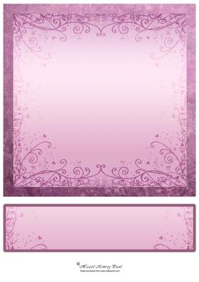 Nature 8in Card Front & Text Plate (magenta)