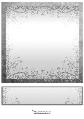Nature 8in Card Front & Text Plate (silver)