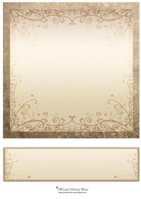 Nature 8in Card Front & Text Plate (gold)