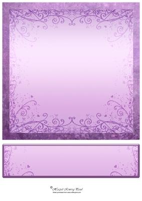 Nature 8in Card Front & Text Plate (lilac)