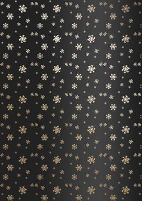 Golden Snowflakes Christmas Background (black)