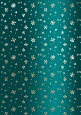 Golden Snowflakes Christmas Background (jade)