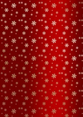 Golden Snowflakes Christmas Background (red)