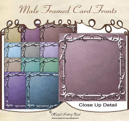 Male Framed Card Fronts & Text Plates