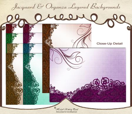 Jacquard & Organza Layered Backgrounds