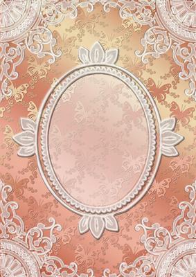 Butterfly Lace Card Front (copper)