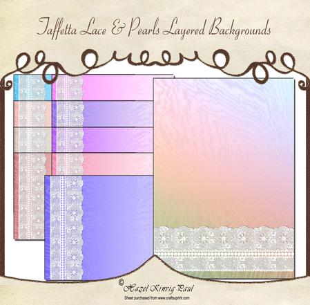 Taffeta Lace & Pearls Layered Backgrounds