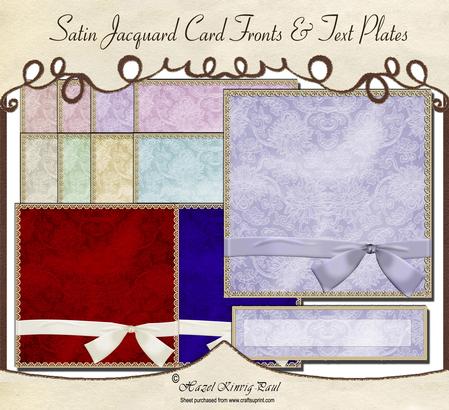 Satin Jacquard Card Fronts & Text Plates