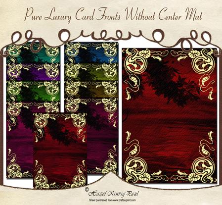 Pure Luxury Card Fronts Without Center Mat