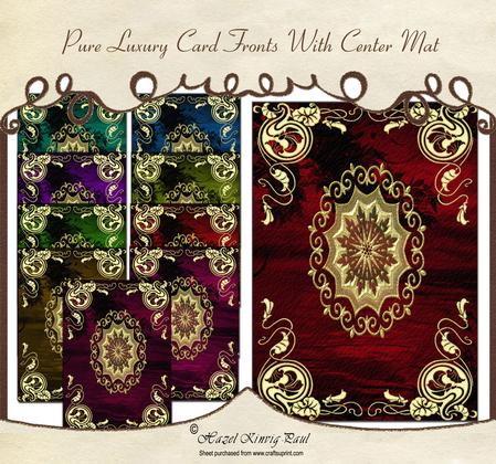 Pure Luxury Card Fronts with Centre Mat