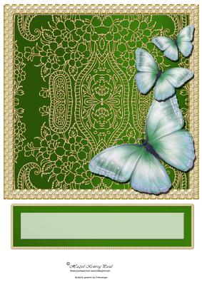 Butterfly Dreams Topper (green)