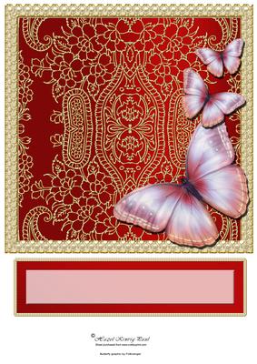 Butterfly Dreams Topper (red)