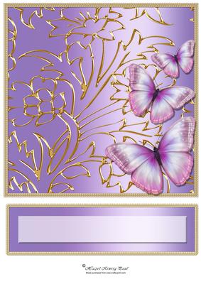 Butterfly Dreams Topper & Text Plate (lilac)
