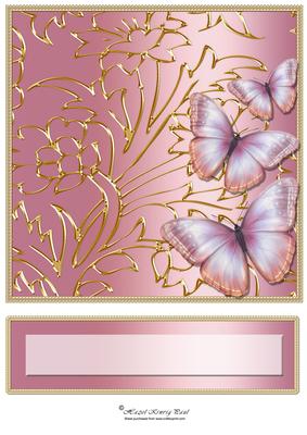 Butterfly Dreams Topper & Text Plate (pink)