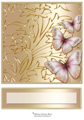 Butterfly Dreams Topper & Text Plate (gold)