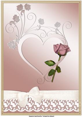 A4 Valentine Card Front Topper
