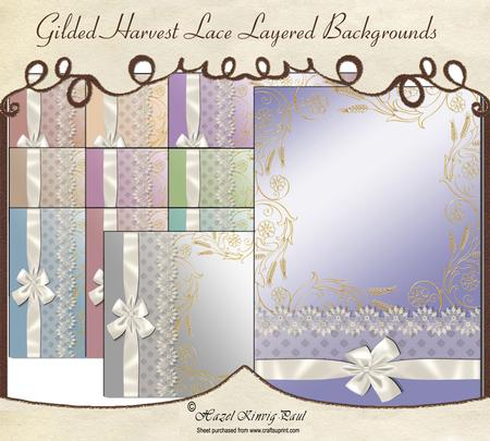 Gilded Harvest Lace Layered Backgrounds