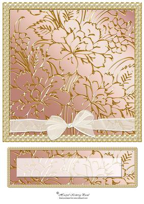 Gilded Window Card Front & Text Plate - Copper