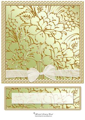 Gilded Window Card Front & Text Plate