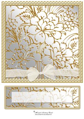 Gilded Window Card Front & Text Plate Silver