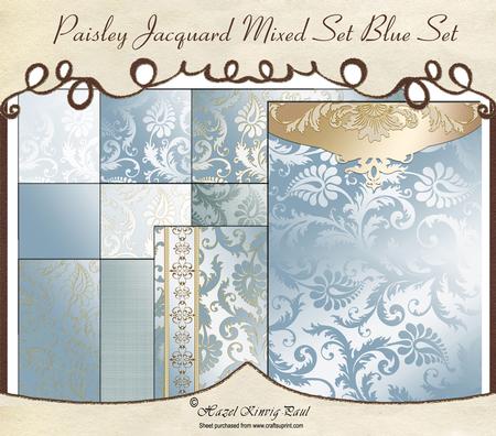 Paisley Jacquard Mixed Set Blue