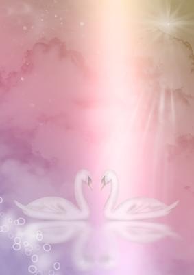 Fantasy Swans Background (pink)