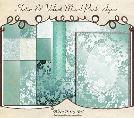 Satin & Velvet Mixed Pack Aqua