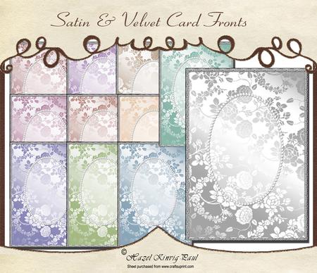 Satin & Velvet Card Fronts